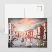 Blondie in Romantic Venetië Briefkaart (Voorkant / Achterkant)