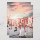 Blondie in Romantic Venetië Feestdagenkaart (Voorkant / Achterkant)