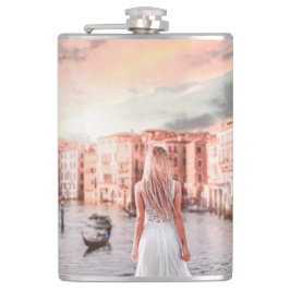 Blondie in Romantic Venetië Heupfles