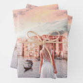Blondie in Romantic Venetië Inpakpapier Vel (In situ)