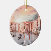 Blondie in Romantic Venetië Keramisch Ornament (Rechts)