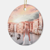 Blondie in Romantic Venetië Keramisch Ornament (Links)