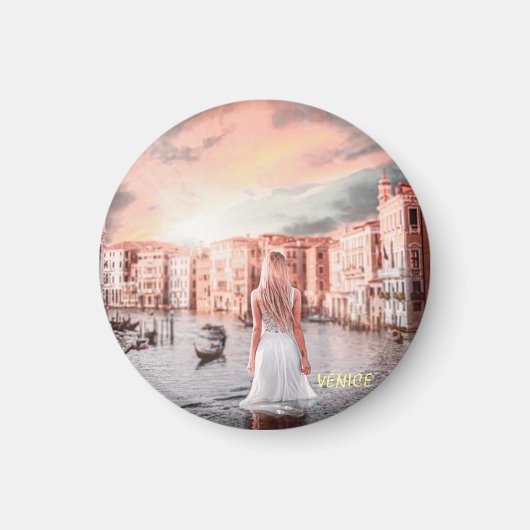 Blondie in Romantic Venetië Magneet (Voorkant)
