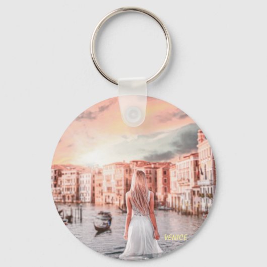 Blondie in Romantic Venetië Sleutelhanger (Voorkant)