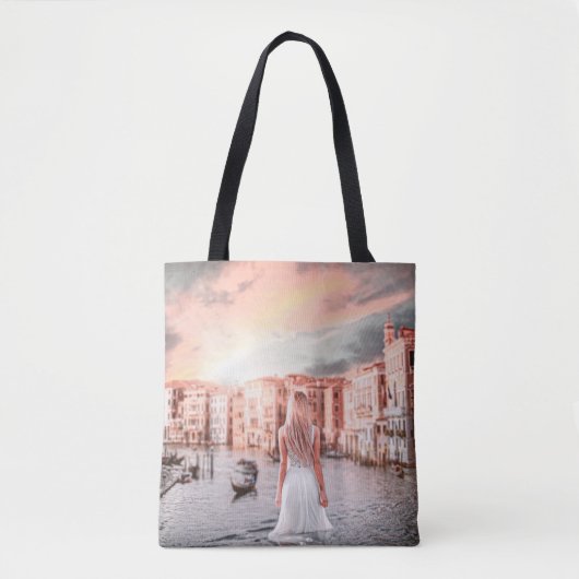 Blondie in Romantic Venetië Tote Bag (Voorkant)