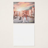 Blondie in Romantic Venetië Vierkante Visitekaartjes (Voorkant /achterkant)