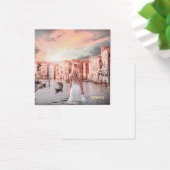 Blondie in Romantic Venetië Vierkante Visitekaartjes (Bureau)