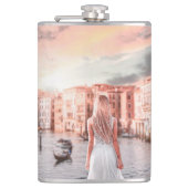 Blondie in romantisch Venetië    Heupfles (Voorkant)