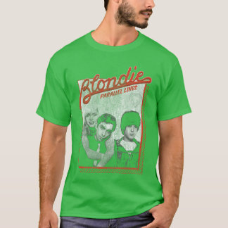 Blondie Parallel Lines Heart of Glass Foto Vintag T-shirt