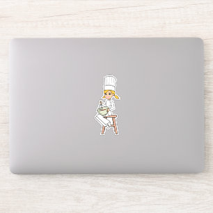 Blondine Baker Meisje Sticker