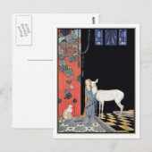 Blondine door Virginia Frances Sterrett Briefkaart (Voorkant / Achterkant)