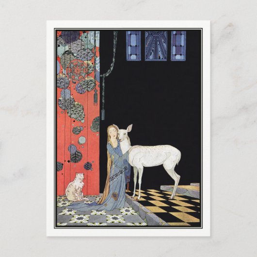 Blondine door Virginia Frances Sterrett Briefkaart (Voorkant)