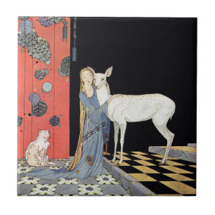 Blondine door Virginia Frances Sterrett Tegeltje
