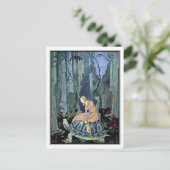 Blondine en de schildpad van Virginia Sterrett Briefkaart (Staand voorkant)