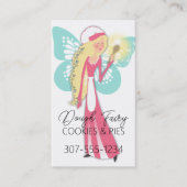 Blondine fee magische lepel bakken bakkerij gebak  visitekaartje (Voorkant)