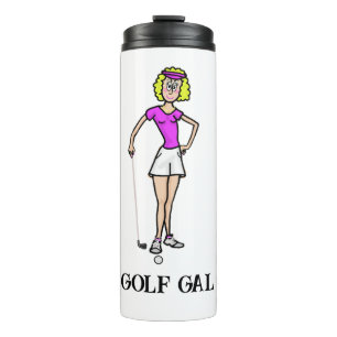 Blondine Golf Fal Thermische Tumbler Vrouwen Thermosbeker