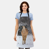 Blondine Horse Walk In Het Sneeuw Schort (Gedragen)