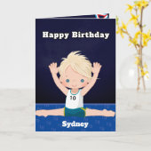 Blondine jongens gymnastiek Je bent een doolhof-in Kaart (Gele Bloem)