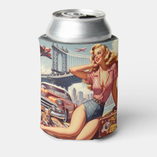  Blondine Pin-up Blikjeskoeler (Blikje Achterkant)