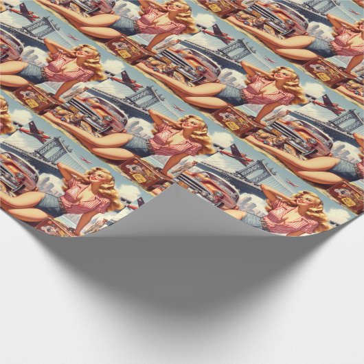  Blondine Pin-up Cadeaupapier (Hoek)