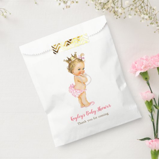 Blondine Princess Baby shower / Verjaardagsgunstta Bedankzakje (Gezegeld)