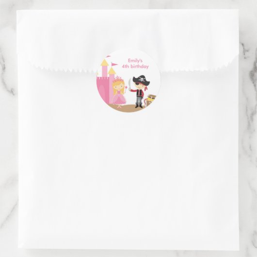 Blondine Princess en Pirate Stickers (Tas)