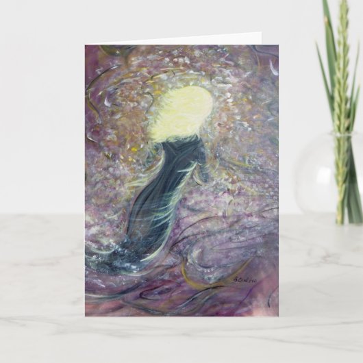 "Blondine Rook" Blank Wenskaart Kaart (Voorkant)