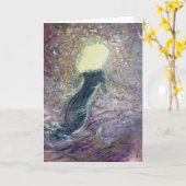 "Blondine Rook" Blank Wenskaart Kaart (Gele Bloem)