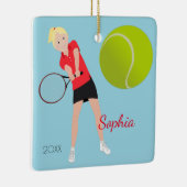 Blondine Tennisser Keepsake Ornament (Rechts)