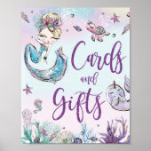 Blondine Zeemeermin Verjaardag Baby shower Kaarten Poster (Voorkant)