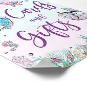 Blondine Zeemeermin Verjaardag Baby shower Kaarten Poster (Hoek)