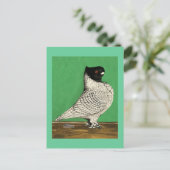 Blondinette Frill Pigeon Briefkaart (Staand voorkant)