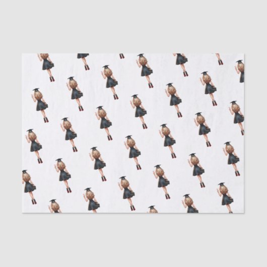 Blondje Afstuderen: "Ik heb het gedaan!" Tissue Pa Tissuepapier (Voorkant)