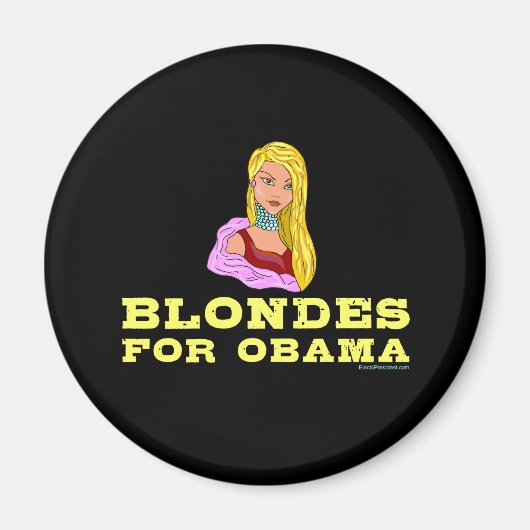 Blondjes voor Obama Magnet (Voorkant)