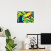 "Bloo Bird" Art van Mike Quinn Poster (Thuiskantoor)