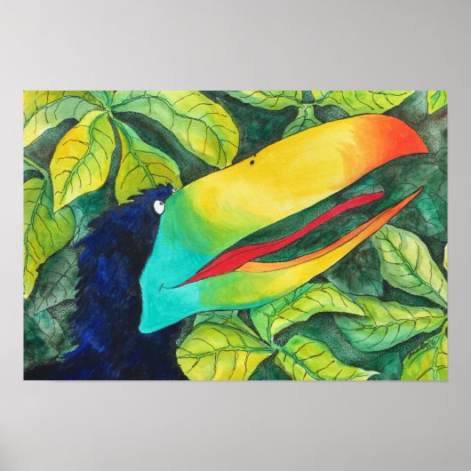 "Bloo Bird" Art van Mike Quinn Poster (Voorkant)