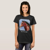 Blood Bay Thoroughbred Race Horse T-shirt (Voorkant volledig)