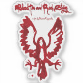 Blood Bird Meisje van Bloed Thee en Rode String Sticker (Voorkant)