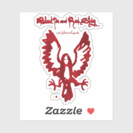 Blood Bird Meisje van Bloed Thee en Rode String Sticker