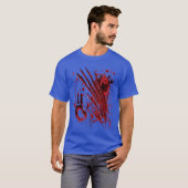 Blood Bloody Splatter Halloween Blood Stained funn T-shirt (Voorkant volledig)