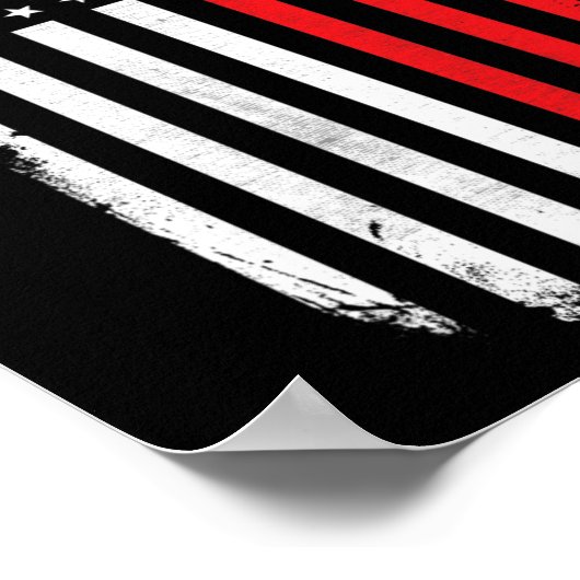 Blood Cancer Awareness Amerikaanse vlag Poster (Hoek)