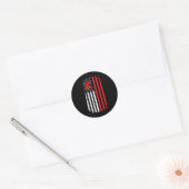 Blood Cancer Awareness Amerikaanse vlag Ronde Sticker (Envelop)