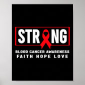 Blood Cancer Awareness - Bloedkanker sterk Poster (Voorkant)