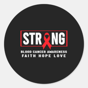 Blood Cancer Awareness - Bloedkanker sterk Ronde Sticker