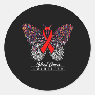 Blood Cancer Awareness Butterfly Lovers geschenken Ronde Sticker