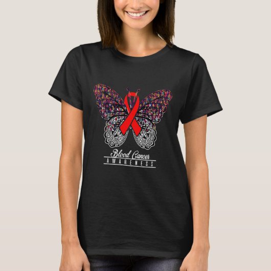 Blood Cancer Awareness Butterfly Lovers geschenken T-shirt (Voorkant)