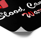 Blood Cancer Awareness Butterfly Red Ribbon Suppor Poster (Hoek)
