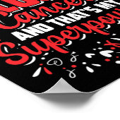 Blood Cancer Awareness cadeau voor kankerbestrijde Poster (Hoek)