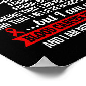 Blood Cancer Awareness - Ja, ik doe alsof het Red Poster (Hoek)