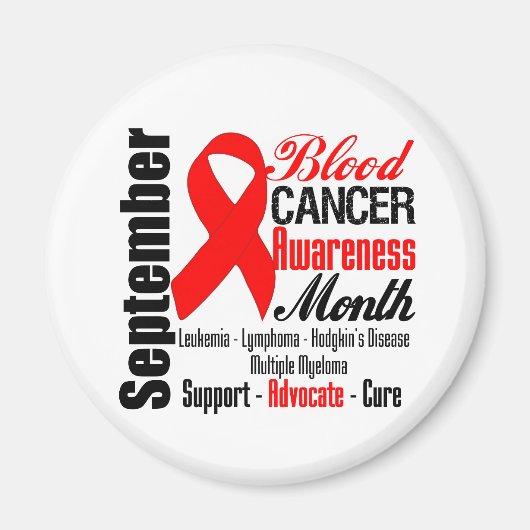 Blood Cancer Awareness Month Ribbon 2 Magneet (Voorkant)